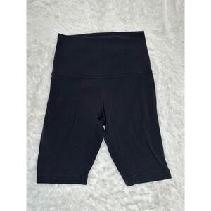 Lululemon Align Super High Rise Biker Shorts Black 10" size 6